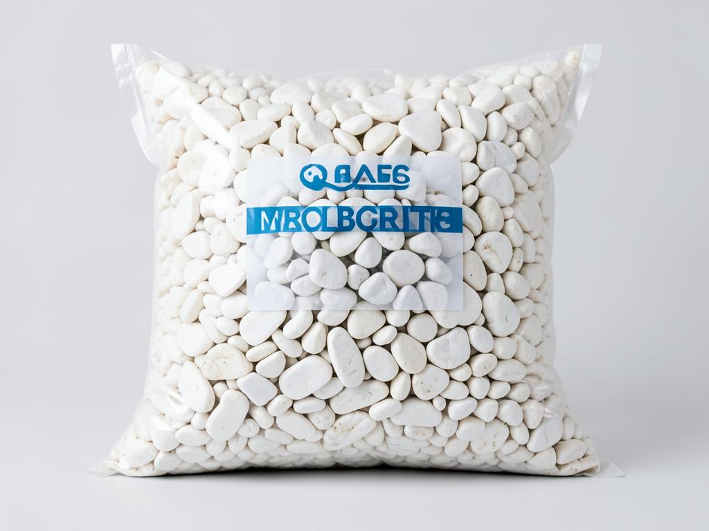 Decorative white pebbles — 20kg bag